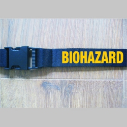 Biohazard textilná kľúčenka - šnúrka na krk ( kľúče ) materiál 100% polyester